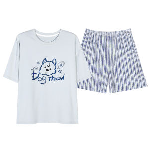 Bộ đồ ngủ nữ MiiOW bằng cotton tay ngắn có đệm ngực