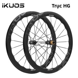 iKUOS | Bộ bánh xe đạp đường trường Carbon Wave siêu nhẹ trục xuyên 700C