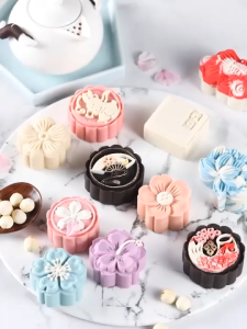 Mishilei Pineapple Cake Mold Pastry Mold DIY Hand Press Moon Cake Stamps Cookie Cutter Acuan Tart Nenas Raya