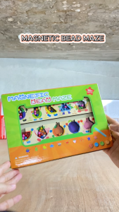 Montessori Wooden Magnet Color Sorting Bead Maze Game for Party Gift