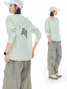 Hand-drawn Printed Slim-fitting Loose T-shirt