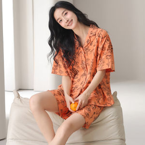 MiiOW | Áo ngủ cotton nguyên chất cho nữ mùa hè 2025 Áo ngủ tay ngắn quần ngắn mát mẻ thời trang mặc ở nhà có thể mặc ngoài trời