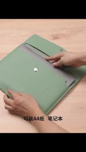 PU Leather Long File Folder Waterproof Wear-Resistant Envelope Files Organizer Pad bag