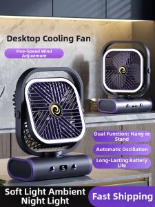 Portable Mini Fan USB Charging Desktop Air Conditioner Fan Long Battery Life Quiet Operation for Office Bedroom Dormitory