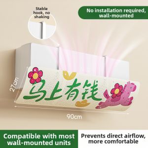 Anti-Direct Airflow Shield Wind Baffle for Wall-Mounted AC