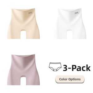 Miiow | Cat Woman Plus Size 200 Pounds Summer New Ice Silk Seamless Underwear Two-In-One Anti-Light High Waist Short Pants Safety Pants