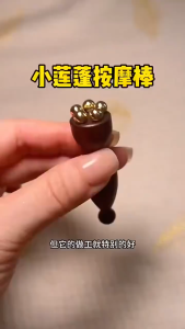 Eye Massager Stick Lotus Gua Sha Face Massage Tool Acupressure Facial Beauty Portable Bronze Wood 莲蓬按摩器