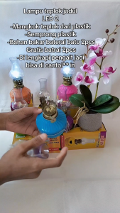 1 LUSIN (12pcs) Lampu Teplok 2 LED Gratis Bateray AA Tempel Dinding Dekorasi Unik Retro