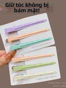 Non-Damaging Long Candy Color Polka Dot Hair Clips for Makeup Sectioning