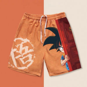 Bandai | Dragonball Anime Sun Wukong Shorts Male Loose Dragonball Shorts in Summer Quick-drying Breathable Leisure Beach Pants