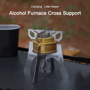 Alcohol Stove Bracket Stainless Steel Stove Cross Stand Rack for Outdoor Camping