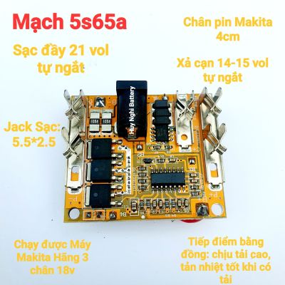 Mạch Pin Makita 18-21v Xả 65a - Sạc và Bảo Vệ Pin 18650 - Sạc Đầy Tự Ngắt