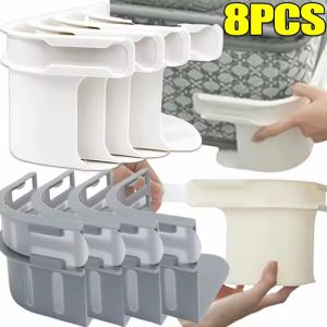 ชุดที่ถือแผ่นที่มองไม่เห็น1/4ชิ้นผ้าคลุมเตียงสำหรับงานหนักคลิปคงที่กันลื่นแผ่นผ้านวมมุมที่ยึดจับสายรัด