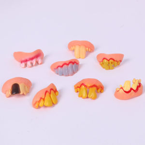 【Free Shipping】10Pcs Funny Toys Halloween Cosplay Party Props Modeling Halloween Funny False Teeth Braces