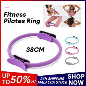 Pilates Circle Yoga Ring Portable Fitness Workout Home Exercise Resistance Handle Pilates Ring Hips Legs Training Yoga Ring