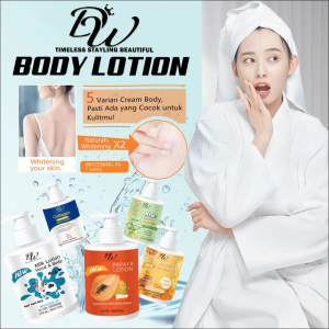 Body Lotion 300ML Whitening Susu Kambing Hand Body Pelembab Pemutih Pencerah Badan Permanen-Cepat Menyerap Non Greasy Putih Alami 24 Jam