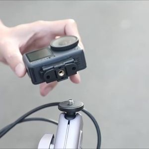 Magnetic Two Claw Adapter 1/4 Thread for DJI Action 6 Foldable Quick Release Mount Base for DJI Osmo Nano Camera Accessories