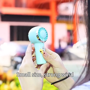 LVYIMAO พัดลมขนาดเล็ก พัดลมนักเรียนพัดลมการ์ตูนแบบพกพา เครื่องชาร์จ USB ปรับได้ 3 ระดับพัดลมระบายความร้อนลมแข็งแรงพัดลมพกพา