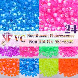 VC Glitter Neon Non Hotfix Rhinestones DIY Nail Art Crystals Rhinestones uñas Strass Gems стразы for Nail Charms Dress