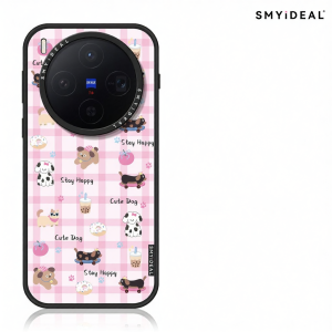 Smyideal | Compatible With Oppo Find X9 Ultra Vivo X300 Pro New Grid Pattern Animal Phone Case Feminine Style