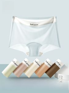 MiiOW | กางเกงบ็อกเซอร์ชายกระโปรงทรงสี่เหลี่ยมสำหรับผู้หญิงในช่วงฤดูร้อนปี 2025 กางเกงชั้นในแบบไร้ตะเข็บสำหรับผู้หญิง MiiOW Cat ทรงเอวสูง