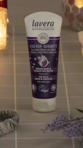 lavera Good Night 2in1 Hand Cream and Mask - natural cosmetics - vegan - certified - organic grape & organic shea butter - 75ml
