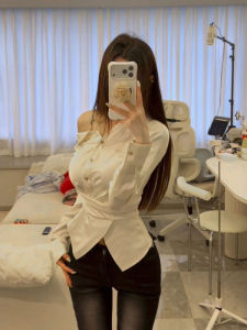 CHANGTONG | Stylish Tailored Waist Female Shirt