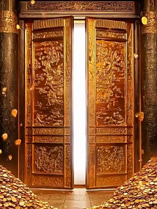 2026 财库相框 十二生肖财库相框 开金库  黄财神相框摆件 开财库金钥匙 金元宝 招财摆件 开财补库 招财进宝 财库 财库贴 办公室玄关摆件