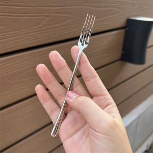 Elegant 304 Stainless Steel Fruit Fork Cute Dessert Fork Home Use Small Fork Lovely Fruit Stick Cake Dessert Spoon
