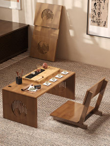 Kang Table For Home Solid Wood Tatami Small Table Sitting on the Northeast Rural Dining Bamboo Japanese Style Low Table Bay Window Small Coffee Table