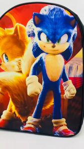 Angel Baby Kids Cartoon Sonic Backpack Pencil Case Budak Beg Sekolah Pensil Case