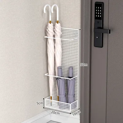 Wall-Mounted Umbrella Rack No-Punching Home Use Entrance Doorway Narrow Space Saving Umbrella Storage Holder Modern Simple Style