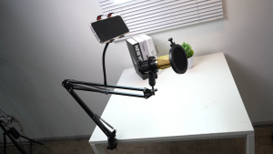 Stand Mic Holder Microphone Condenser 360 Lazypod Clamp Untuk Konten Podcast Affiliate
