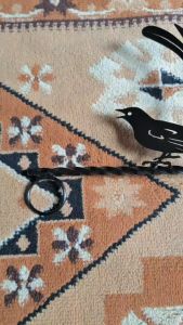 Gantungan Sangkar Burung Motif Burung Murai Elegan - Desain Kekinian - Warna Hitam Pekat