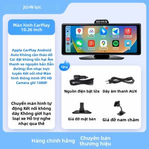 JIUYIN | Màn Hình Điều Hướng CarPlay Không Dây 10 Inch Cảm Ứng Màn Hình Xe Hơi Có GPS Định Vị Thời Gian Thực và Camera Ghi Hình Xe Hơi