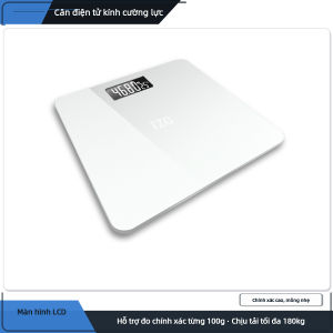 Cân Điện Tử Đo Cân Nặng Cơ Thể 0-180kg Sạc USB hoặc Dùng Pin Màn Hình LCD Chính Xác Cao