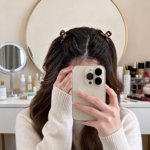 HANXIUYU | Gradient Tigers Eye Beads Small Size Hair Clip