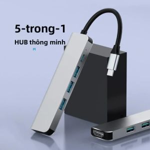 Cổng Kết Nối Đa Năng USB-C 4K 30Hz Sang HDMI Với Bộ Chuyển Đổi USB 3.0 PD 100W Dành Cho MacBook Air Pro M2 M1 - Phụ Kiện Hub Type-C