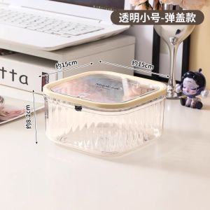 Cute Mini Desktop Trash Can with Lid for Office And Bedroom High Aesthetic Value Sanitary Tabletop Waste Bin Storage Organizer