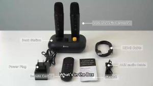 Puremic K3 Karaoke Machine Free Forever millions MTV songs no ads Home Karaoke with 2 mics