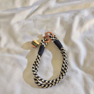 Trendy Handcrafted Burger Pendant Nylon Rope Womens Style Mobile Phone Accessory Creative DIY Keychain Anti-Loss Portable