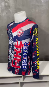 เสื้อพิมพ์ลายดับเพลิงแขนยาวรหัสสินค้าf004