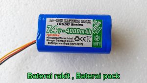Bateai Speaker / Baterai Alat Elektronik Lainnya 4X 18650 74V 4000mAh BMS 3S 10A SOKET JST PH 3 PIN
