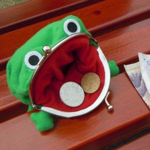 Creative Frog Coin Purse Anime Naruto Green Plush Toy Cute Soft Coin Wallet Japanese Style Cartoon Design Festival Gift