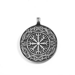 Vintage Viking Compass Pendant Necklace For Men Fashion Punk Stainless Steel Celtic Knot Necklaces Biker Amulet Jewelry Gifts