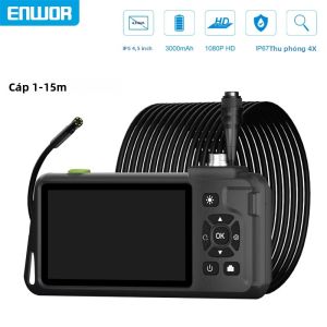 Camera Nội Soi 45  IPS HD1080P Ống Kính Có Thể Thay Thế Lấy Nét Tự Động 5.0MP 1-15m Kiểm Tra Tùy Chọn Ống Kính Kép/ba Ống Kính Cho Ống Thoát Nước Ô Tô