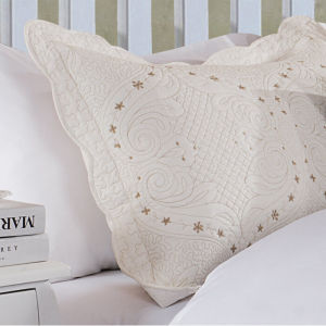 [ราคาพิเศษประจำวัน] หมอนปลอกสวมหัวแบบมีตัวหนีบปักลายสไตล์ยุโรปหมอนเดี่ยวผ้าฝ้ายแท้พิมพ์ลาย