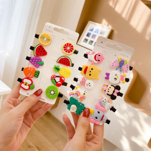 Lucky Pretty 10PCS/Set Girls Color Flower Animal Fruit Side Clips Korean Princess Hair Pin Cute Hair Clip