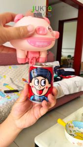 【JUKTA】Mainan Unicycle Tumbler Berjalan Tali Ketat Baru Babi Babi Keseimbangan Roly-Poly Tali Ketat Berjalan Babi Mobil Pemintal Giroskop Ujung Jari Robot Keseimbangan Anti Gravitasi Pejalan Tali Ketat Dilengkapi dengan baterai 1.5v Kids Toy