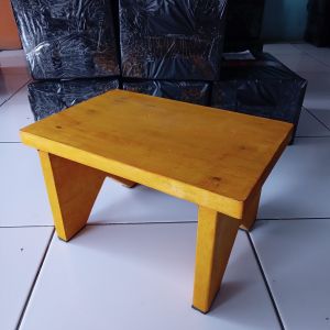 Dingklik Kayu Meranti Jongkok / Kursi Jongkok Kuat Dan Tebal Bahan Kayu